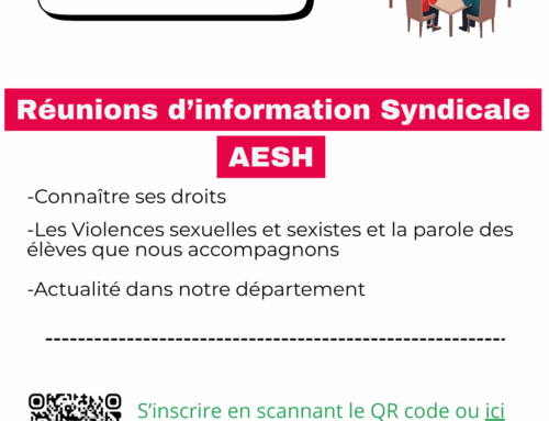AESH – Réunions d&rsquo;Informations Syndicales