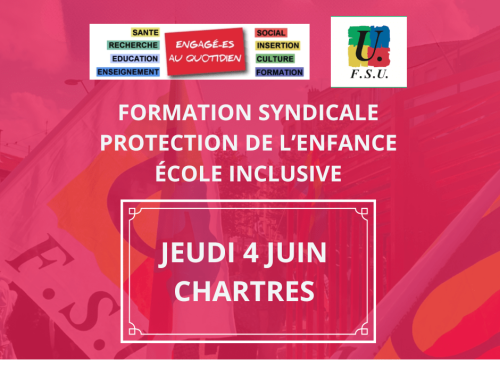 FORMATION SYNDICALE « ÉCOLE INCLUSIVE – Derrière chaque élève se cache un enfant »
